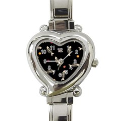 Pattern Design Seamless Fishbone Heart Italian Charm Watch by Tsamara