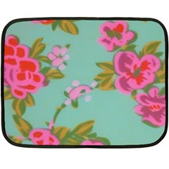 Mid Century Retro Floral 1970s 1960s Pattern 81 35 x27  Two Sides Fleece Blanket (mini) by violetheavensky