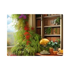 Room Interior Library Books Bookshelves Reading Literature Study Fiction Old Manor Book Nook Reading 35  X 27  Premium Plush Fleece Blanket (mini) by Posterlux