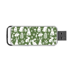 Easter Bunny Pattern Portable Usb Flash (one Side) by Valentinaart