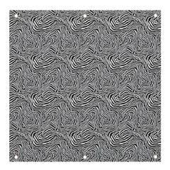 Dark Grey Snake Banner And Sign 4  X 4  by DinkovaArt