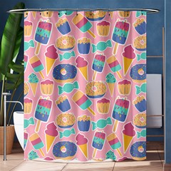 Ice Cream Donut Sweets Candie Shower Curtain 60  X 72  (medium)  by Apenda