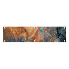 Blue Flow Banner And Sign 4  X 1  by kaleidomarblingart